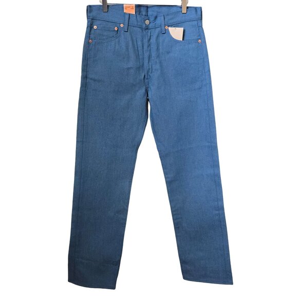 Levi’s 501 Men’s Straight Leg Button Fly Jeans 31x32 Rigid Shrink-to-Fit Blue - Picture 2 of 14